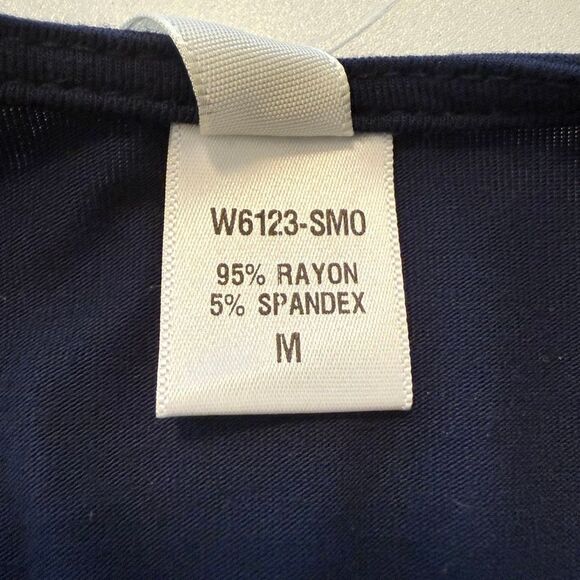 NEW Loveappella Navy Jersey Knit Short Sleeve Jogger Style Jumpsuit Sz M Casual - Picture 11 of 15